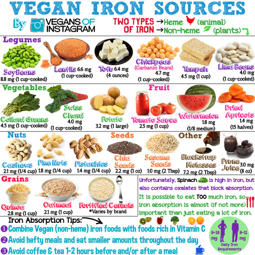 “Vegan Sources of Iron