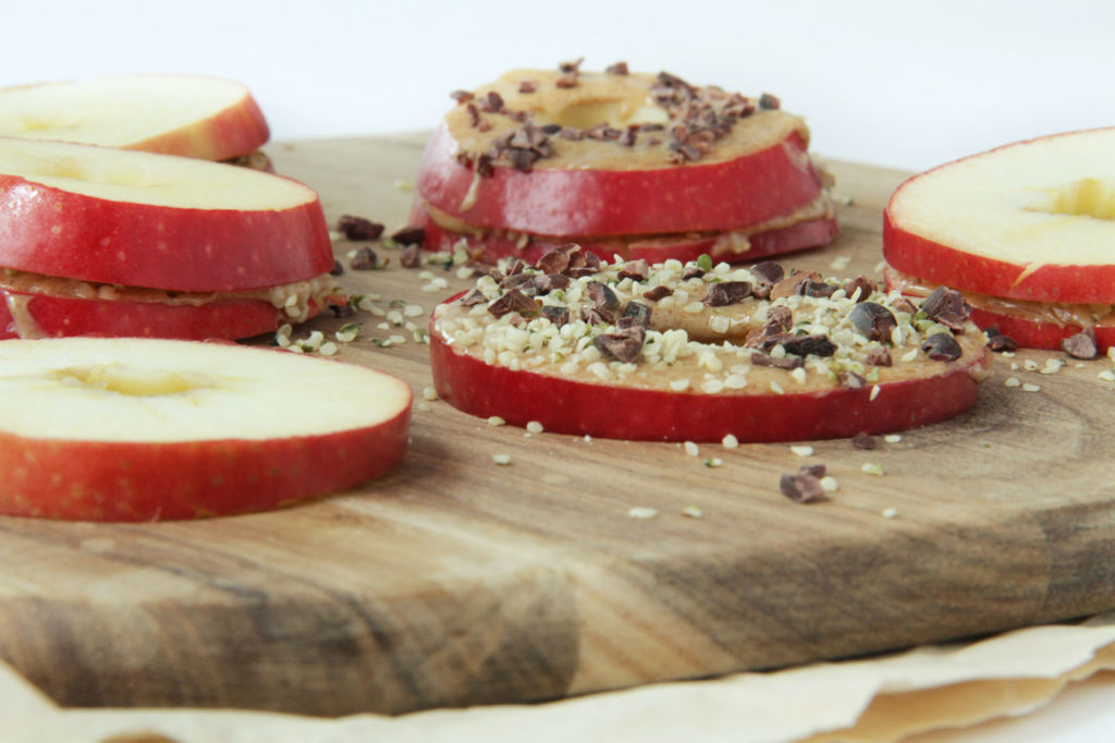 Apple Almond Butter Snack Active Vegetarian